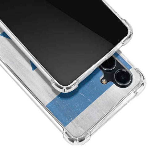 Israel Flag Distressed Galaxy S23 FE Clear Case